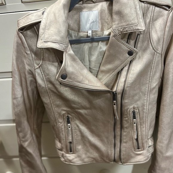 Joie gold lambskin leather jacket. - Picture 2 of 3